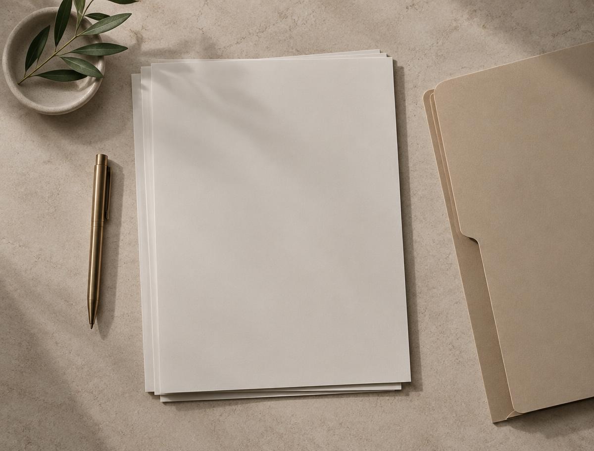 Documents administratifs classés sur un bureau